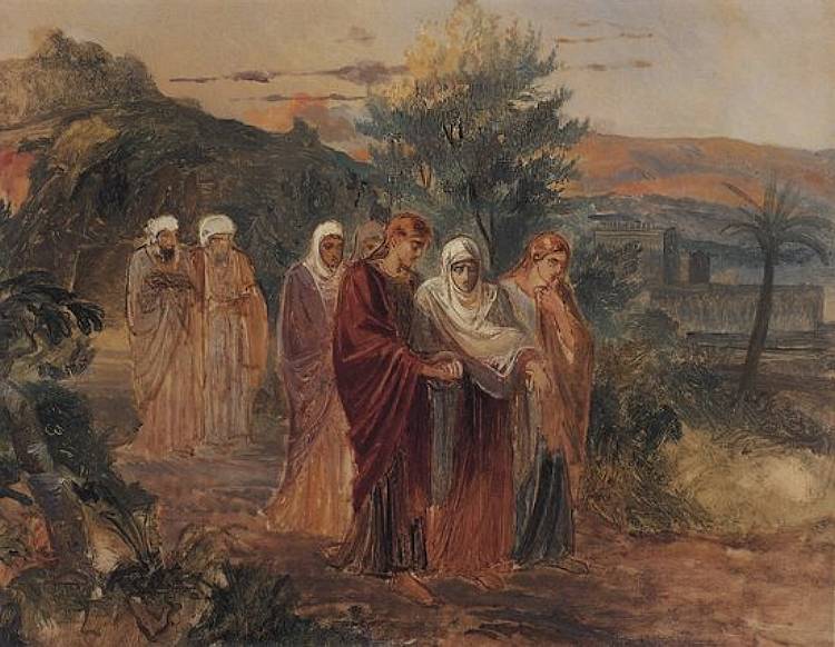 Н.Ге. Возвращение с погребения Христа - 1859г