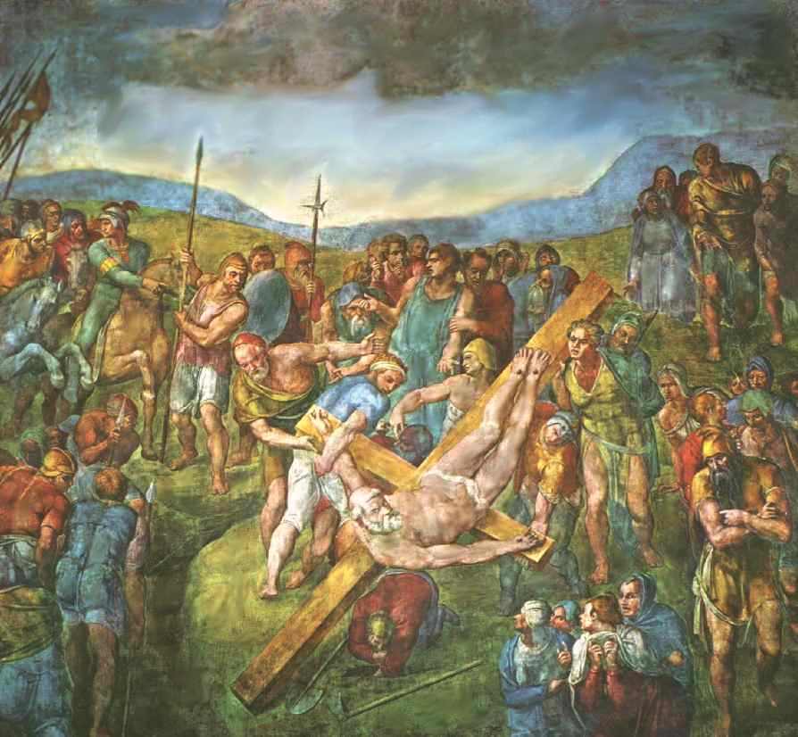 Микеланджело. Распятие Святого Петра