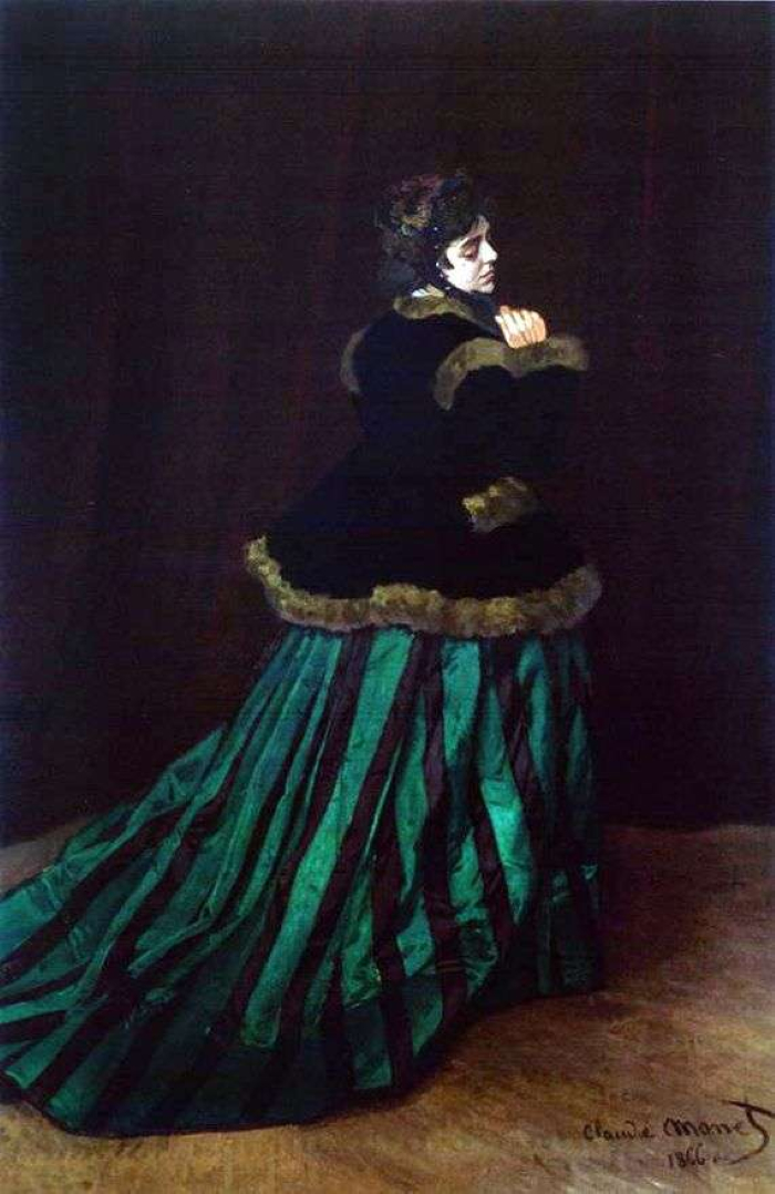 Клод Моне. Камилла, или портрет дамы в зелёном платье