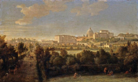 Гаспар ван Виттель. Вид на Собор св. Петра и Ватикан. Вторая половина XVII века