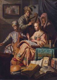 Рембрандт. Аллегория музыки. 1626г.