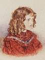 Портрет девочки в красном платье 1896г